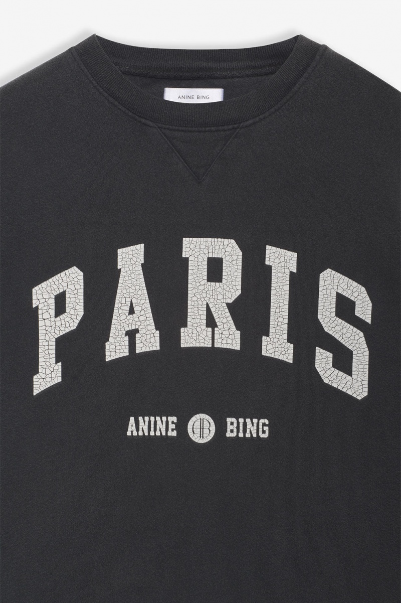 Sweat Anine Bing Ramona University Paris Noir Femme | LPC-2231618